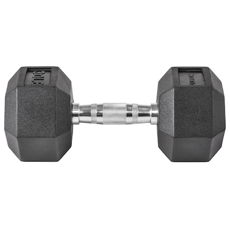 Lifeline Fitness Hex Rubber Dumbbell, 30lbs LLHRD30